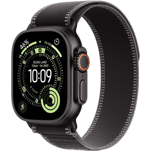 Apple Watch Ultra 3 GPS + Cellular , Black , 49mm , Titanium , Black Charcoal Trail Loop , M/L