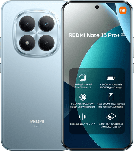 Redmi Note 15 Pro+ 5G , Glacier Blue , Android , 12GB , 512GB