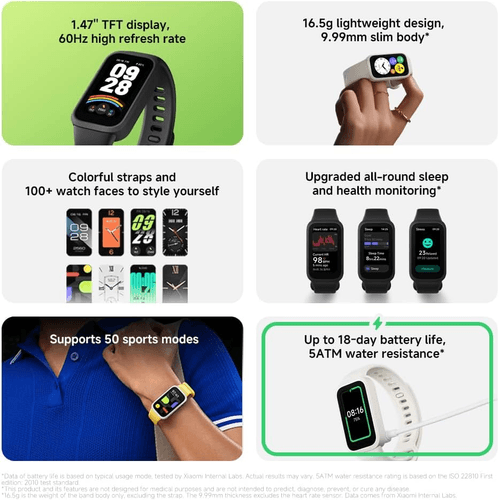 Xiomi Smart band 9 Active , Black