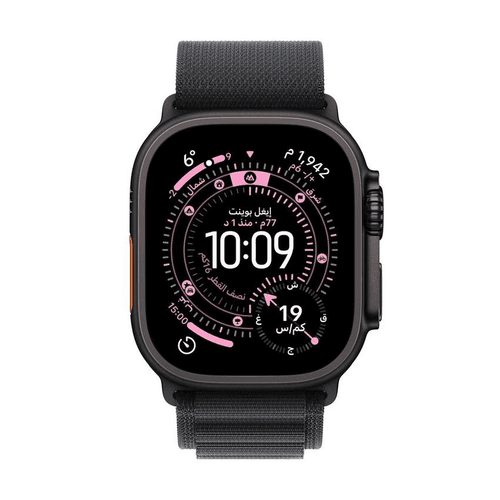 Apple Watch Ultra 3 , Black , 49mm , Titanium , Black Alpine Loop , S/M