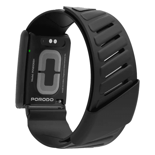 Porodo TrackFit Apex Screenless Fitness Tracker with Electrocardiogram Monitorong , Black