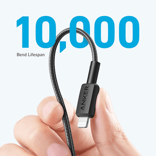 Anker 322 USB-C to Lightning Connector Cable Braided , black