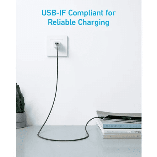 Anker 322 Usb-A To Usb-C Braided 3Ft Cable , white