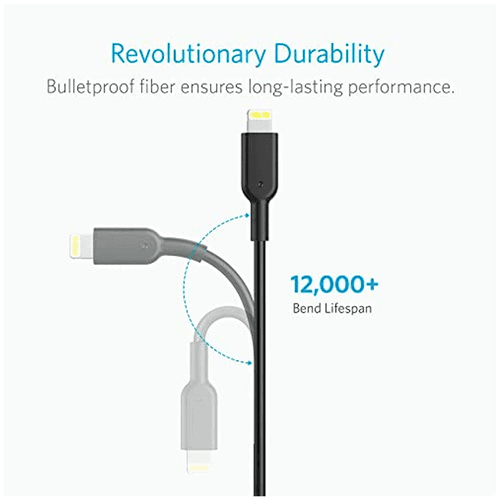 Anker PowerLine II Lightning Cable  3ft Black , black