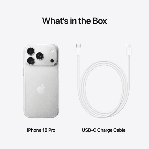 Apple iPhone 18 Pro 5G , Silver , 2TB , Middle East