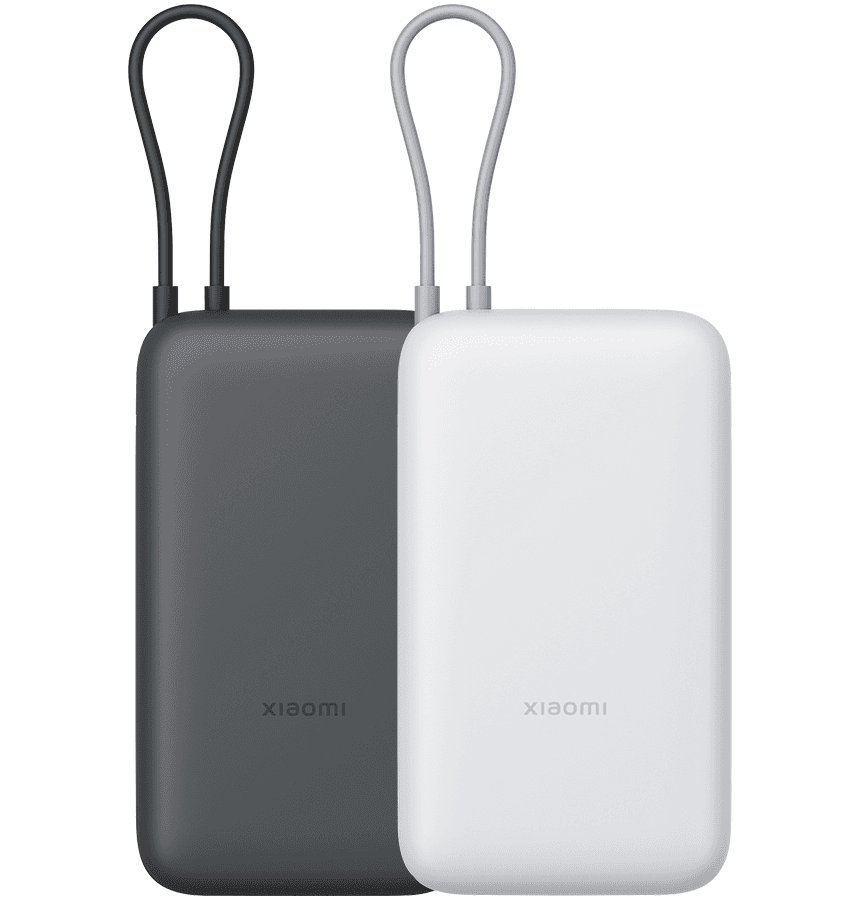 Xiaomi Power Bank 20000 (Integrated Cable) , Gray - Hover