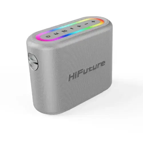 HiFuture Vocalist 200 Wireless Bluetooth Speaker with Dual Microphone , Silver - Hover