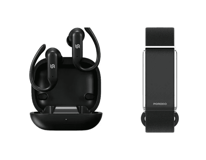 Porodo ACTIVEX SMART FITNESS BAND & EARBUDS , Black