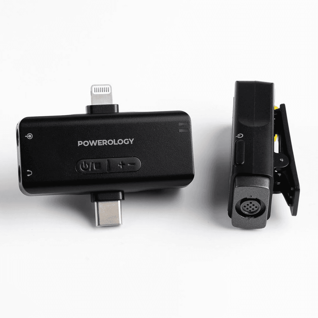 POWEROLOGY LAVALIER WIRELESS MICROPHONE , Black - Hover