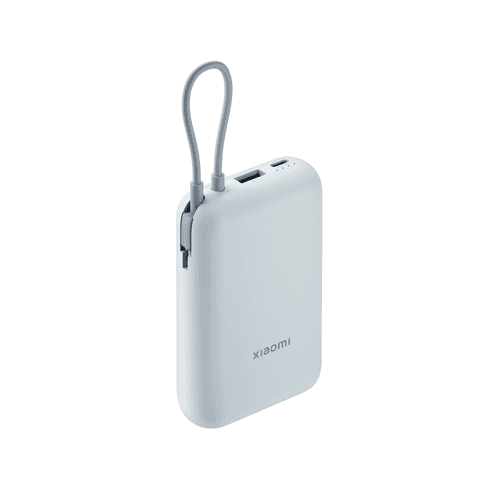 Xiaomi Power Bank 10000mAh (Integrated Cable) , Ice Blue
